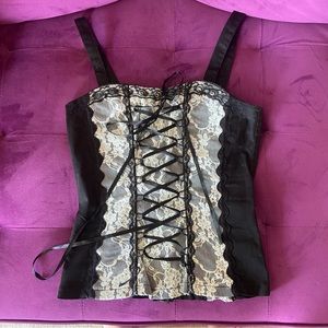 Black and White Lace Corset by 13 Cats (Similar to Tripp Nyc)